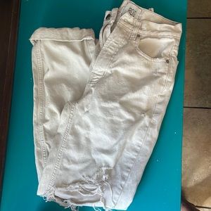 BDG white wide leg jeans